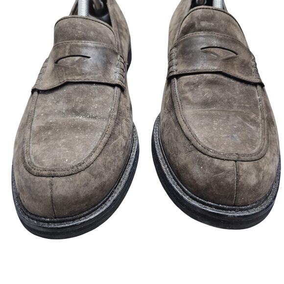 Cole Haan Shoes Mens 11.5 Brown Suede Penny Loafers Slip On Vibram Quiet Luxury - Picture 3 of 8